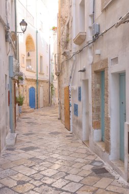 Büyüleyici ve romantik tarihi şehir Polignano a Mare, Apulia, Güney İtalya, Avrupa