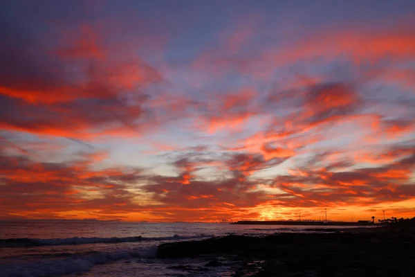 Magnificent Sunset Scene Sea Shore Gallipoli Italy Europe — Stock Photo, Image
