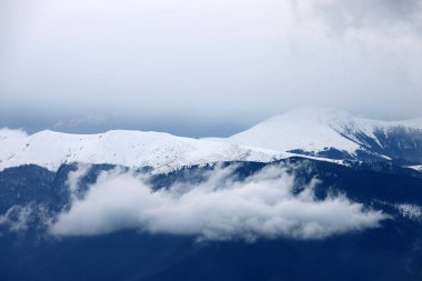 Winter landscape with Parang mountains, Romania, Europe