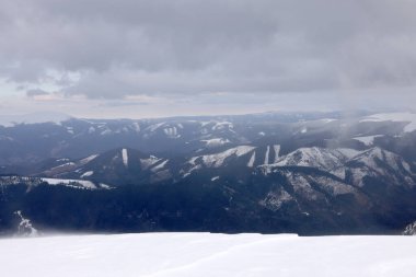Winter landscape in Parang mountains, Romania, Europe