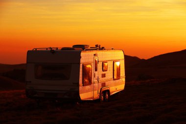 Aile tatili karavanı, karavan tatili, karavan tatili..