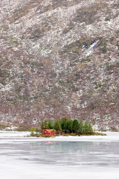 Коттедж Норвегии Маленькая Норвежская Деревня Традиционная Норвежская Архитектура — стоковое фото