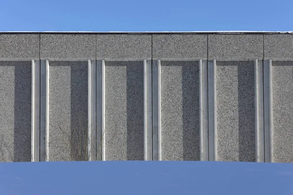 Parede Concreto Livre Neve Detalhe Arquitetônico Abstrato — Fotografia de Stock