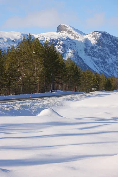 Alpine Winter Landscape Hemsedal Route Norway Europe Royalty Free Stock Photos