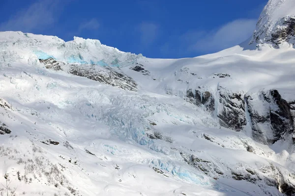 Norvège Nature Paysage Glaciaire Parc National Jostedalsbreen Glacier Briksdalsbreen — Photo