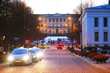 Oslo şehir merkezindeki mimari detay, Norveç 'in başkenti ve en kalabalık şehri.