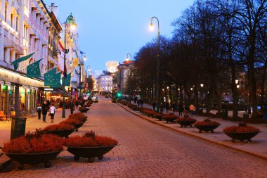 Oslo şehir merkezindeki mimari detay, Norveç 'in başkenti ve en kalabalık şehri.