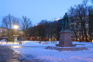 Oslo şehir merkezindeki mimari detay, Norveç 'in başkenti ve en kalabalık şehri.