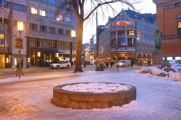 Détail Architectural Centre Ville Oslo Capitale Ville Peuplée Norvège — Photo