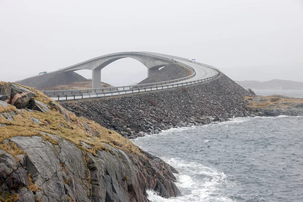 Norwegia Atlantic Ocean Road Lub Atlantic Road Atlanterhavsveien Norwegii Europie — Zdjęcie stockowe