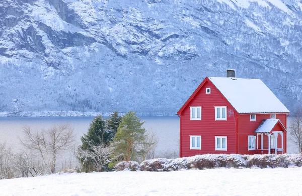 View Village Skei Lake Jolstravatnet Sunnfjord Municipality Vestland County Norway — Stock Photo, Image