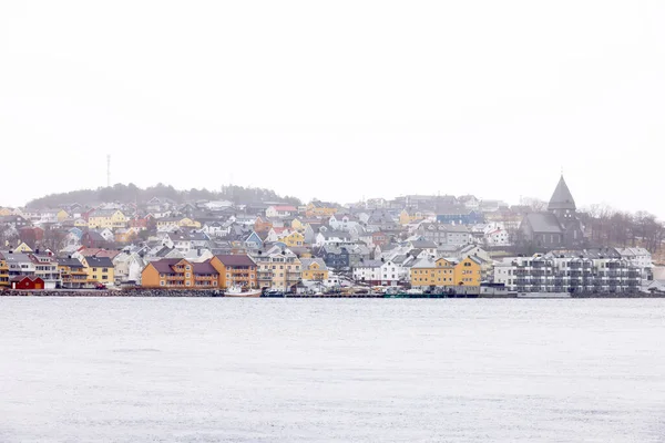 Zimní Panorama Města Kristiansund Západním Norsku Evropa — Stock fotografie