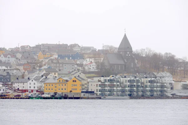 挪威西部Kristiansund镇冬季全景 — 图库照片