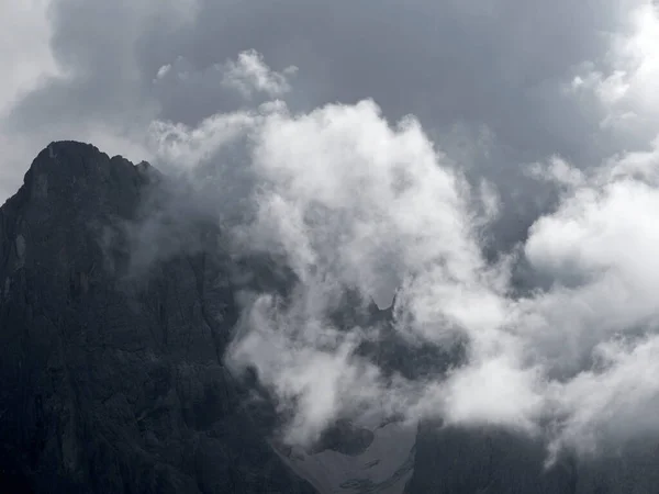 stock image Stormy summer landscape of the famous Pale di San Martino near San Martino di Castrozza, Italian dolomites