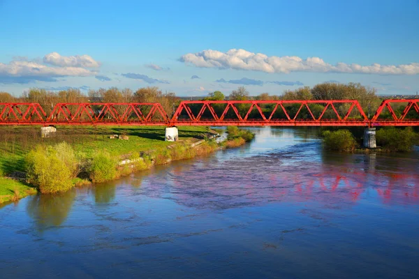 Puente Ferroviario Arad Sobre Río Muires Rumania Europa —  Fotos de Stock
