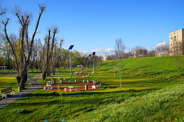 Veduta Primaverile Del Parco Micalaca Arad Romania Europa — Foto Stock