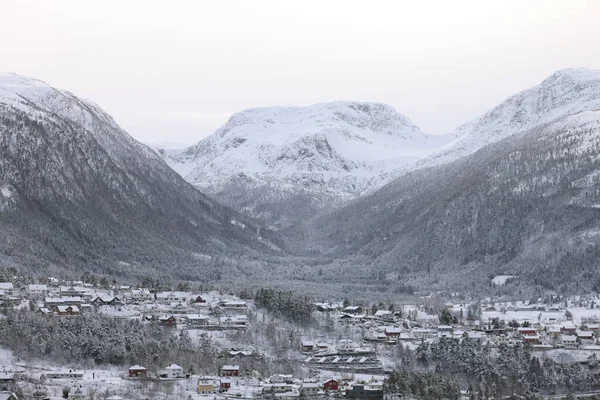 Inverno Paisagem Dura Nordfjord Noruega Europa — Fotografia de Stock