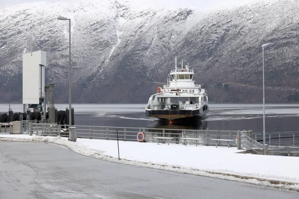 Зимовий Суворий Краєвид Нордфьорда Норвегії Європа — стокове фото