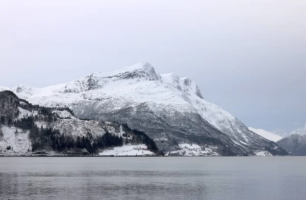 Winter Harsh Landscape Nordfjord Norway Europe — Stock Photo, Image