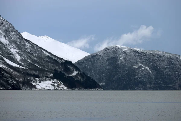 Zimní Drsná Krajina Nordfjordu Norsku Evropa — Stock fotografie