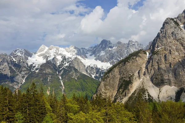 Удивительный Весенний Пейзаж Пика Скрлатица 2740 Юлианских Альпах Триглавский Национальный — стоковое фото