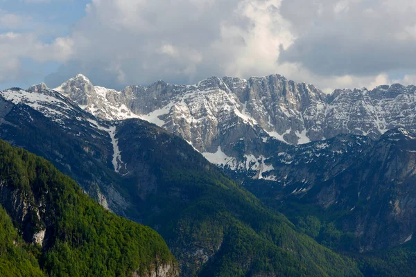 Pozdní Jarní Krajina Julských Alpách Triglavský Národní Park Slovinsko Evropa — Stock fotografie