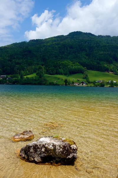 Paisaje Tormentoso Los Alpes Cerca Del Lago Mondsee Austria Europa —  Fotos de Stock