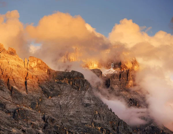 Sunset Light Monte Antelao 3264M Cortina Ampezzo Dolomites Italy Europe — Stock Photo, Image
