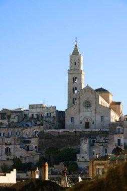 Matera 'nın ünlü Sassi' sinin mimari detayları, İtalya, Avrupa 'daki Unesco Dünya Mirası Bölgesi