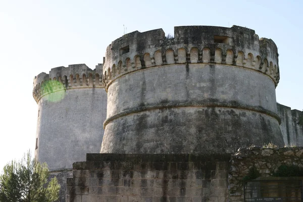 Ruinen Der Mittelalterlichen Festung Von Matera Mittelalterliche Burg Tramontano Matera — Stockfoto