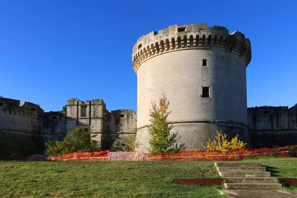 Zřícenina Středověké Pevnosti Matera Středověký Hrad Tramontano Matera Itálie Evropa — Stock fotografie