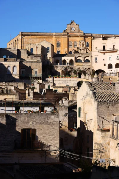 Arkitektonisk Detalj Den Berömda Sassi Matera Unesco Världsarv Italien Europa — Stockfoto
