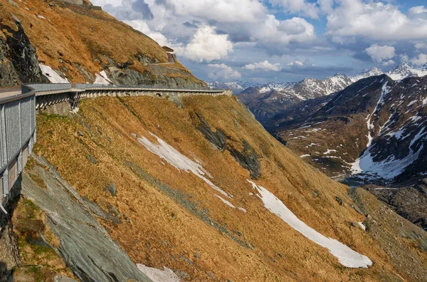 Sen Vår Alperna Bergsutsikt Från Grossglockner High Alpine Road Österrike — Stockfoto