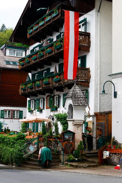 歴史的な路地や通りの建築の詳細聖ヴォルフガング湖によって旧市街 オーストリア ヨーロッパ — ストック写真
