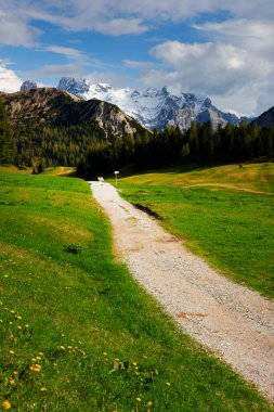 Durrenstein Dağı, Dolomitler, İtalya ve Avrupa 'nın yaz manzarası