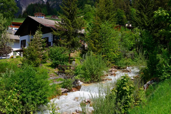 Village Santa Maddalena Situé Val Funes Trentin Haut Adige Dolomites — Photo