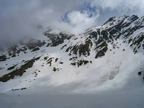 Winterlandschaft Den Siebenbürger Alpen Fagaras Gebirge Rumänien Europa Stockbild