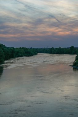 Mures Vadisi manzarası, Arad İlçesi, Romanya, Avrupa