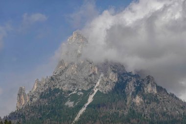 Summer view of the famous Pale di San Martino landscape, near San Martino di Castrozza, Italian Dolomites, Europe clipart