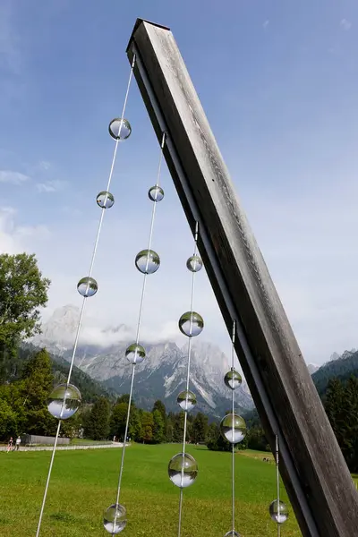 Glass Monument Parco Naturale Pale San Martino Castelpietra Tonadico Italy — Stock Photo, Image