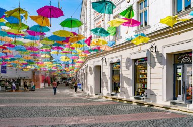Romanya ve Avrupa 'daki Timisoara Şehri' nin turistik yaz manzarası