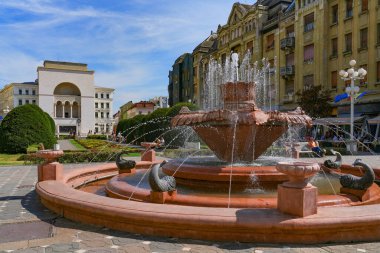 Romanya ve Avrupa 'daki Timisoara Şehri' nin turistik görünümü