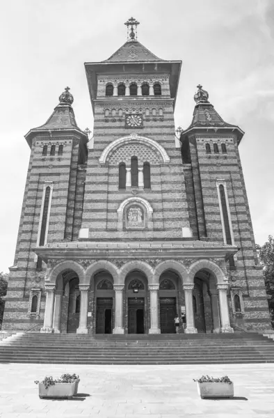 stock image Architectural detail of the Orthodox Cathedral of Timisoara, Romania, Europe