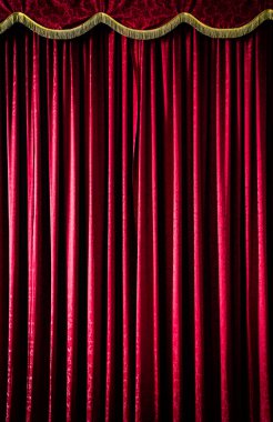 Soyut perde perdeleri arka plan. Sinema veya opera salonu perdeleri