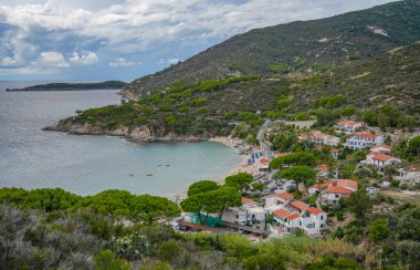 Elba Adası, Toskana, İtalya ve Avrupa 'nın güzel yaz manzarası