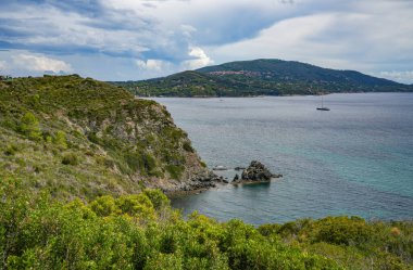 Touristic summer landscape of Elba Island, Tuscany, Italy, Europe clipart