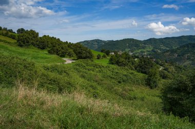 Parco Nazionale dell 'Appennino Tosco-Emiliano' nun yaz manzarası, Lagastrello Geçidi, İtalya, Avrupa.