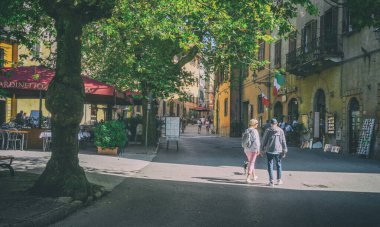 İtalya 'nın Volterra kentinin mimari detayları. Volterra, Avrupa 'nın Toskana bölgesinde yer alan bir şehirdir.