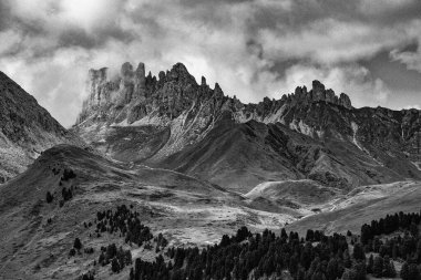 Spectacular view of Denti di Terrarossa, Dolomites mountains, Antermoia, Alto Adige, South Tyrol, Italy, Europe  clipart