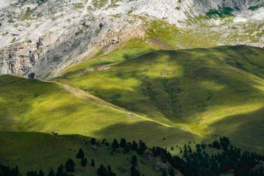 Dolomitler, İtalya ve Avrupa 'daki Catinaccio Grubu' ndan yaz alp manzarası